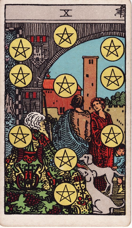 Ten of Pentacles — Rider-Waite tarot card