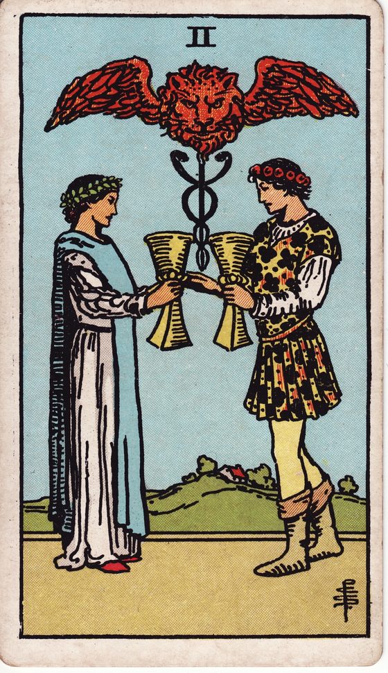 Two of Cups — Rider-Waite tarot card