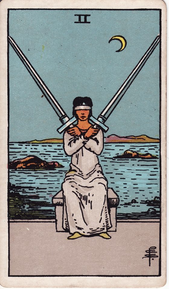 Two of Swords — Rider-Waite tarot card