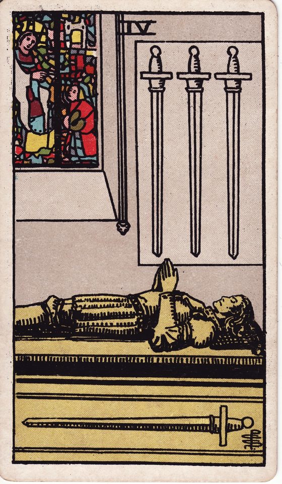 Four of Swords — Rider-Waite tarot card