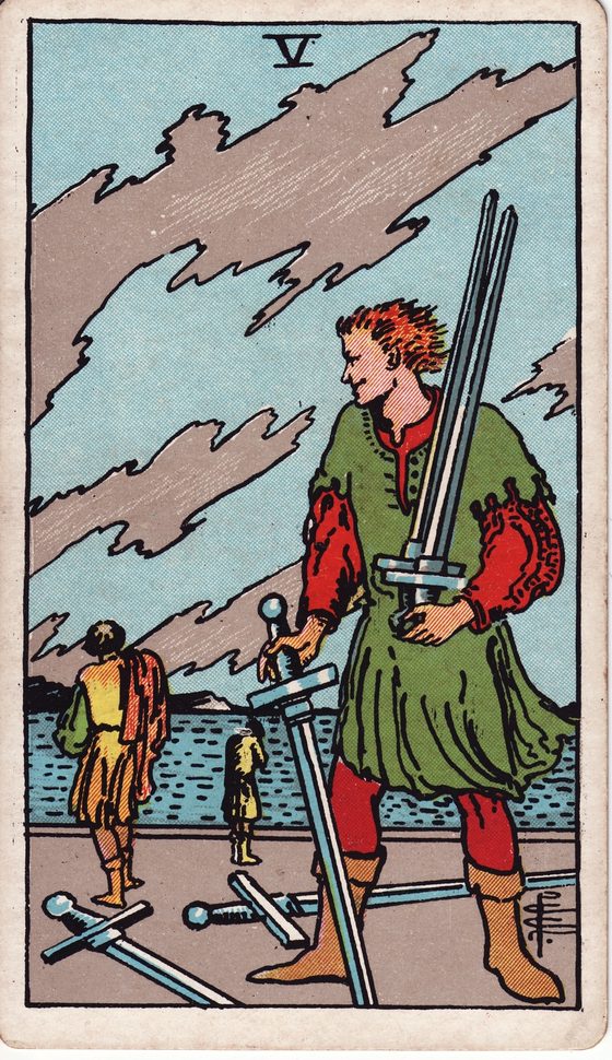 Five of Swords — Rider-Waite tarot card