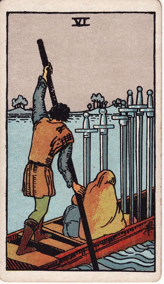 Six of Swords — Rider-Waite tarot card