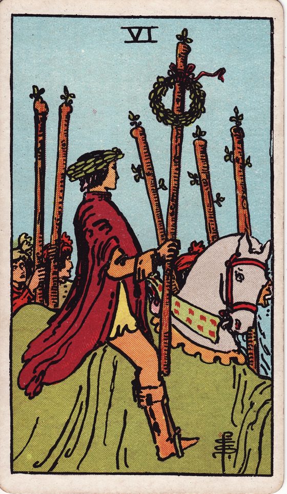 Six of Wands — Rider-Waite tarot card
