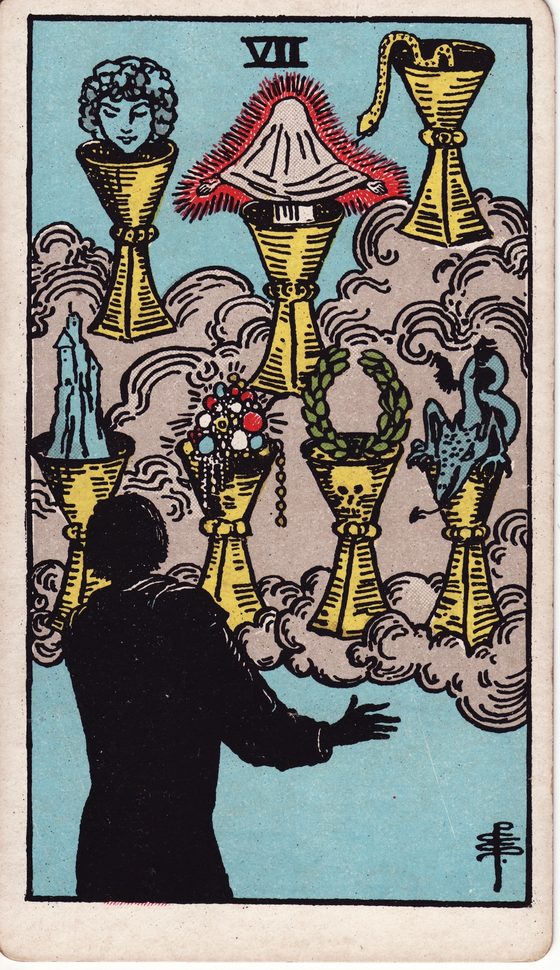 Seven of Cups — Rider-Waite tarot card
