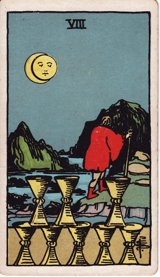Eight of Cups — Rider-Waite tarot card