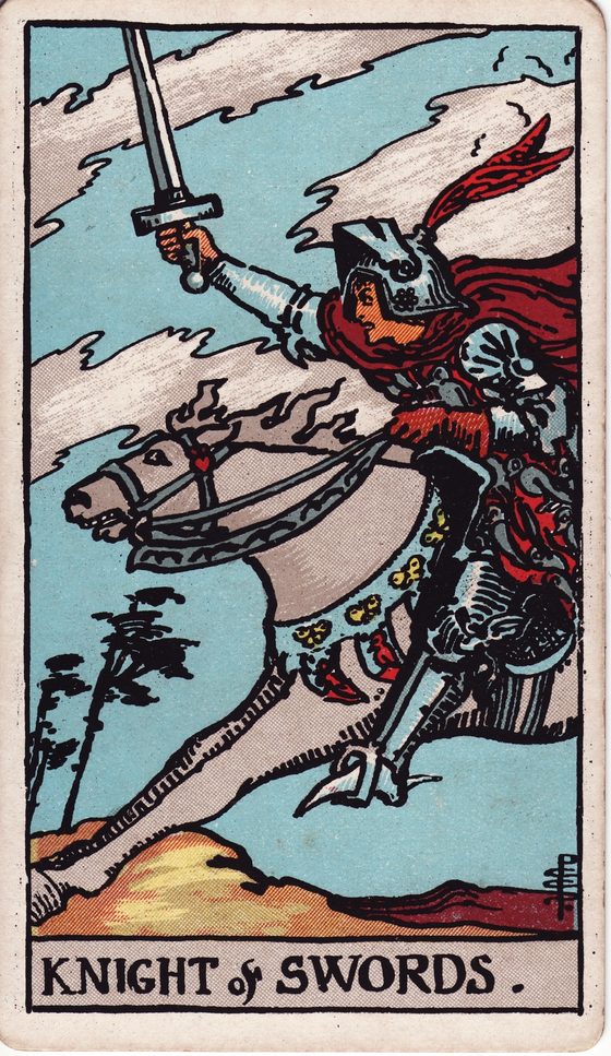Knight of Swords — Rider-Waite tarot card