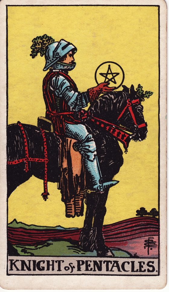 Knight of Pentacles — Rider-Waite tarot card