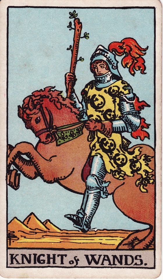Knight of Wands — Rider-Waite tarot card