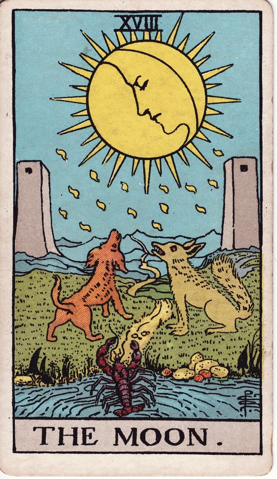 The Moon — Rider-Waite tarot card