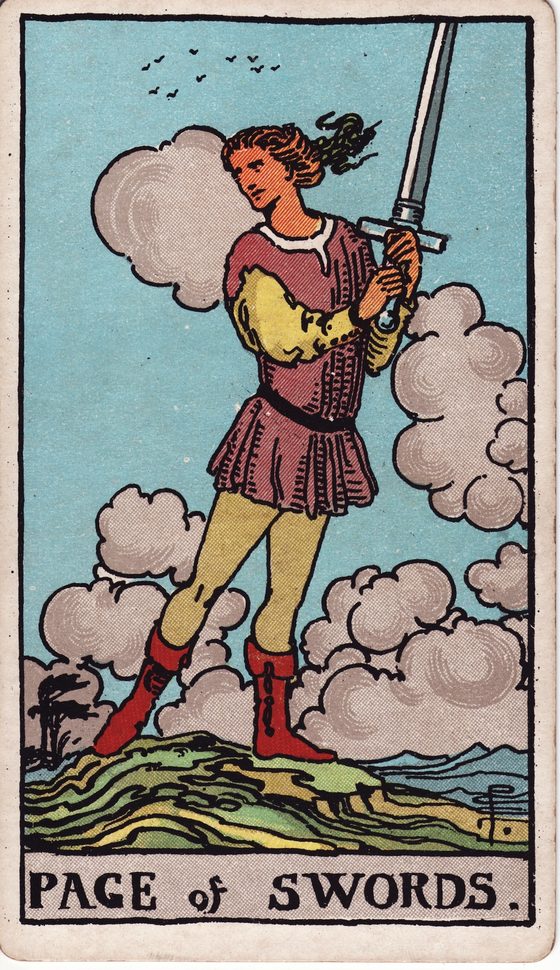 Page of Swords — Rider-Waite tarot card