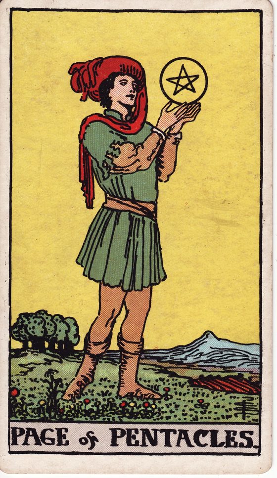 Page of Pentacles — Rider-Waite tarot card